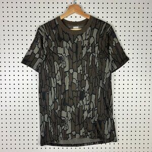 Trebark Camo Vintage‎ T Shirt Small Brown Pocket Y2K 90s Hunting Short Sleeve